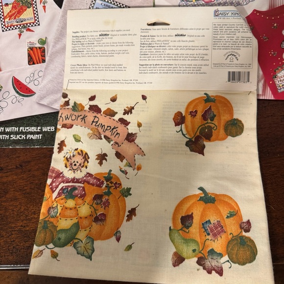 Vintage Lot Of 3 Daisy Kingdom No Sew Applique Fabric Panel - New - Picture 3 of 8